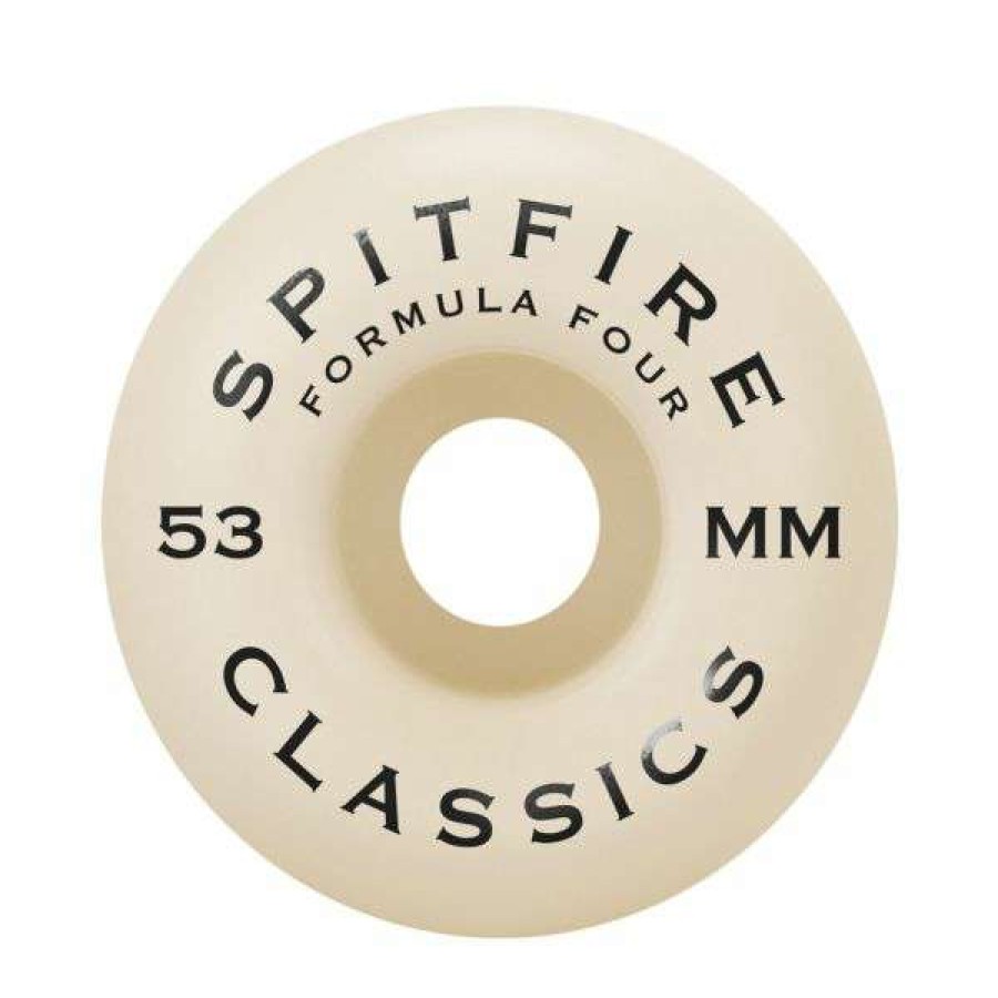 Skateboards * | Online Spitfire. F4 97 Classic Shape 53Mm Wheels. Natural/Orange Swirl.