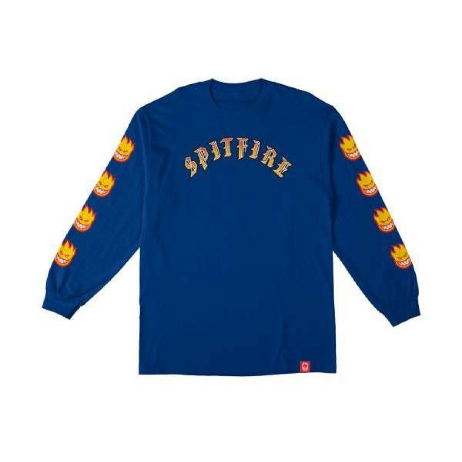 Clothing * | New Arrivals Spitfire. Longsleeve Old E Bighead Fill. Royal Blue.