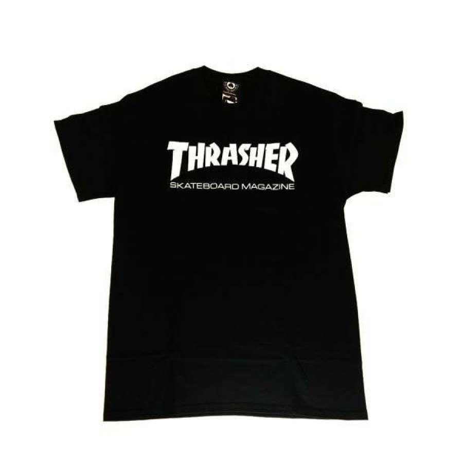 Clothing * | Official Thrasher Skate Mag T Shirt. Black.