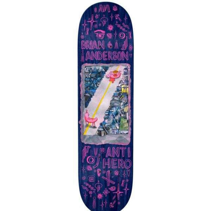 Skateboards * | Best Price Anti Hero. Hug The Pavement Ba Pro Deck. 8.75. Assorted Color Veneers.