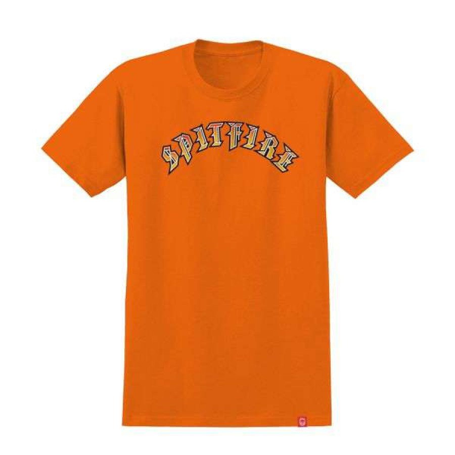 Clothing * | Best Sale Spitfire. Youth Old E T-Shirt. Orange.