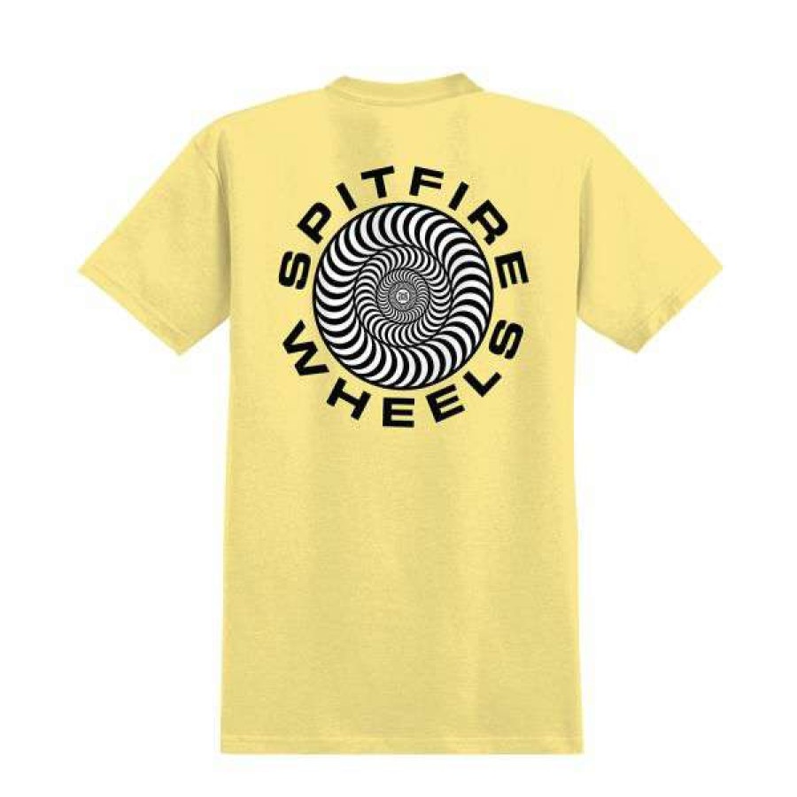 Clothing * | Discount Store Spitfire. Classic 87 Swirl T-Shirt. Banana.