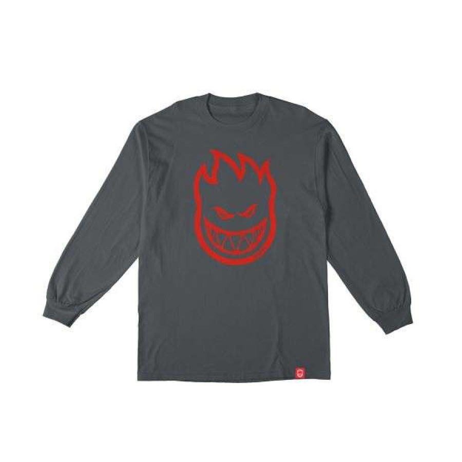 Clothing * | Closeout Sale Spitfire. Big Head Youth T-Shirt. Charcoal/Red.