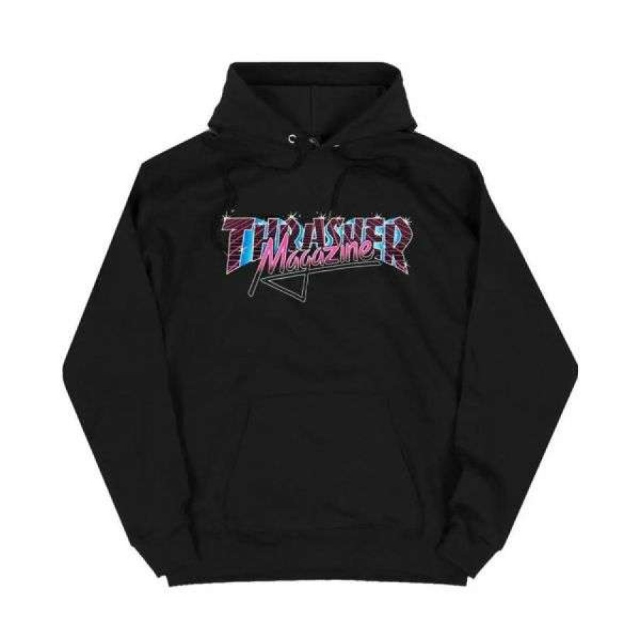 Clothing * | Discount Thrasher. Vice Logo Hoodie. Black.