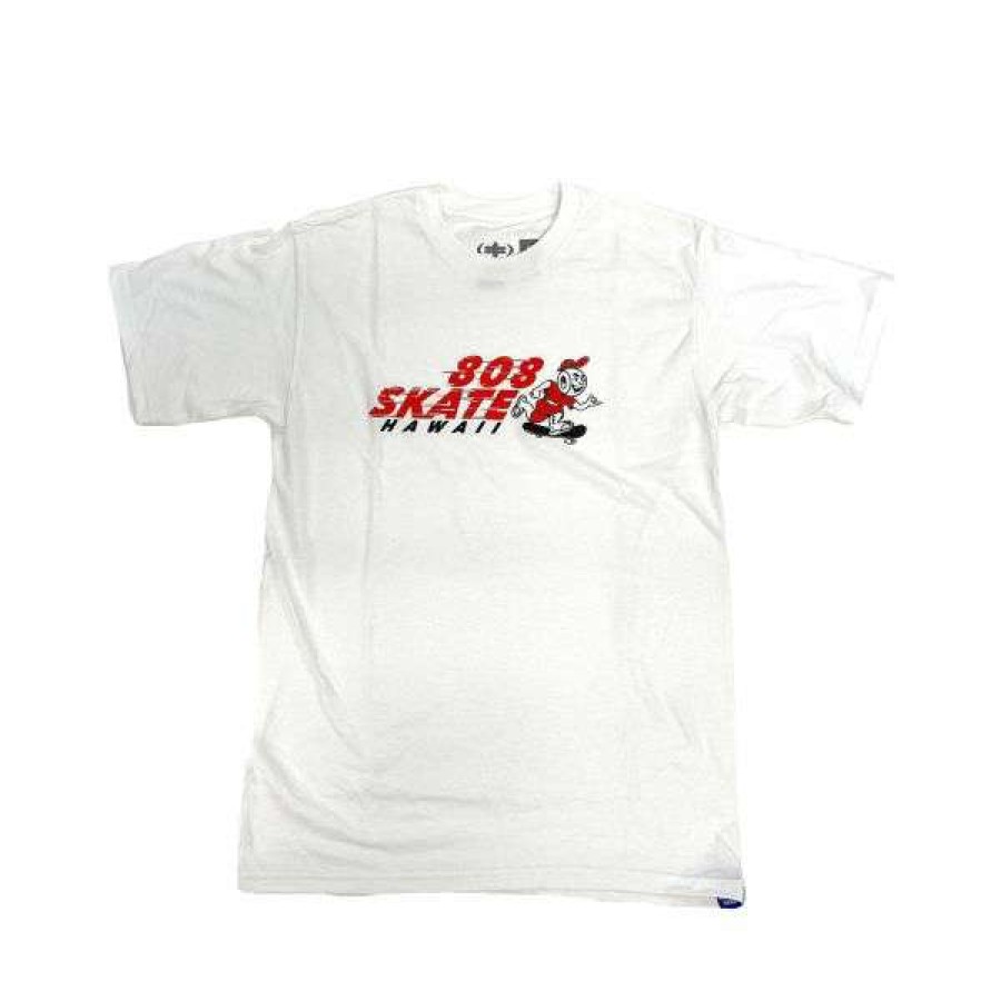 Clothing * | Best Price 808 Skate. Pusha T-Shirt. White/Red.