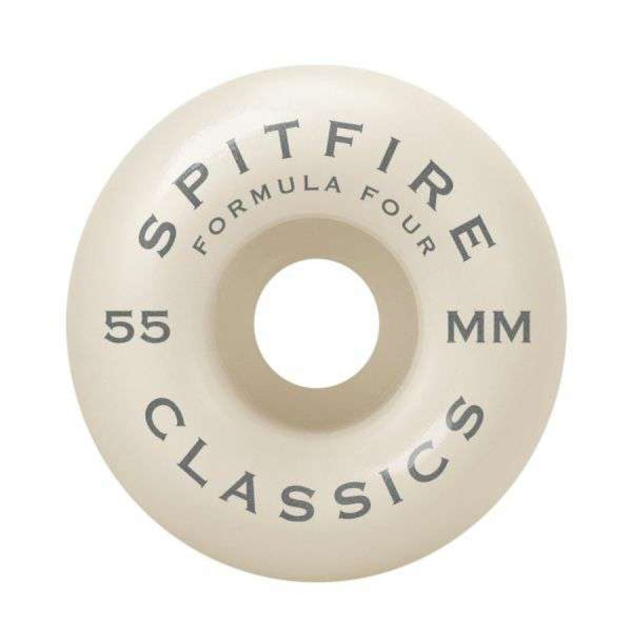 Skateboards * | Quality Guarantee Spitfire. F4 99 Classic Shape 55Mm Wheels. Natural/Yellow Swirl.