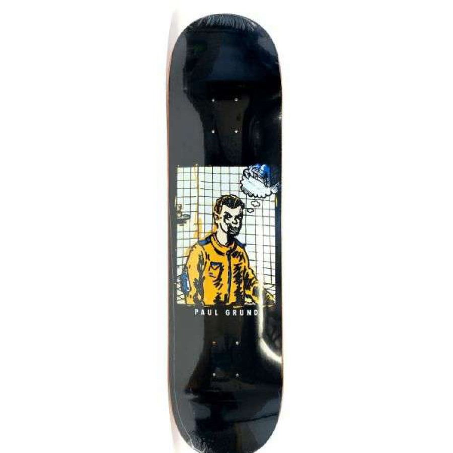 Skateboards * | High Quality Polar. Paul Grund Medusa Desires Slick Deck Black. 8.25.