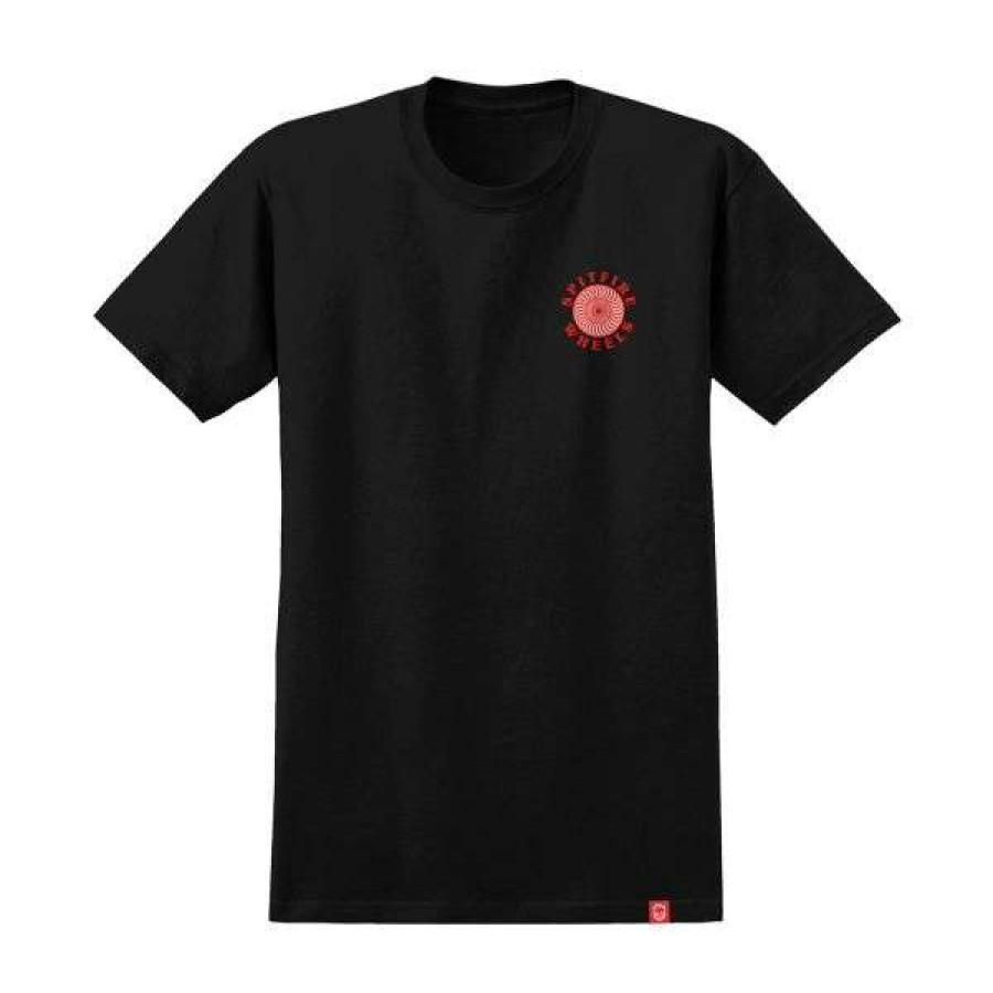 Clothing * | Official Spitfire. Og Classic Fill T Shirt. Black/ Red.