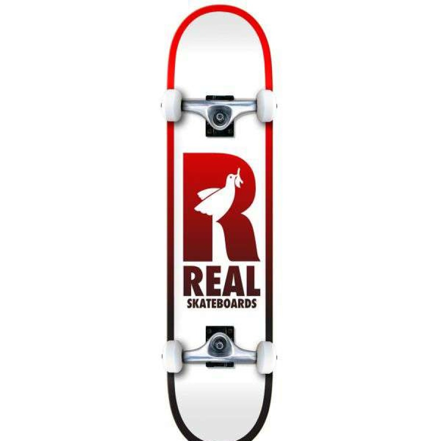 Skateboards * | Discount Store Real. Be Free Complete 7.3 Mini. White/Red.