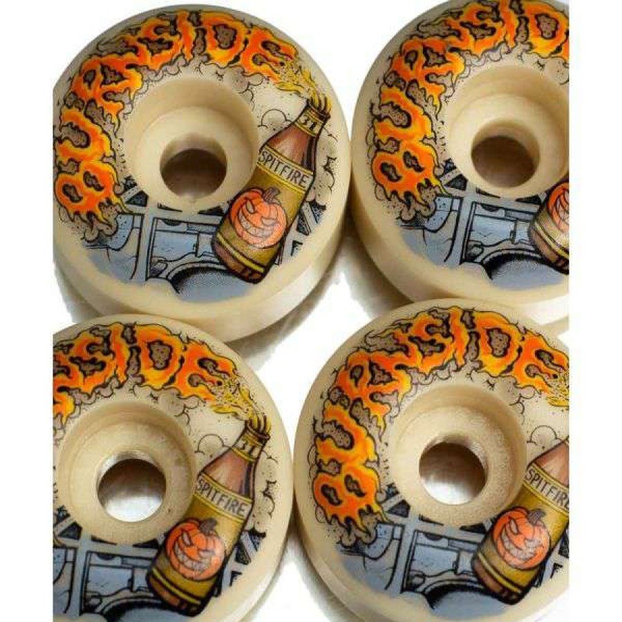 Skateboards * | Clearance Spitfire. F4 99 Live To Burnside Classic Shape 58Mm Team Wheels. Natural.