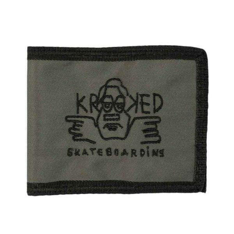 Accessories * | Best Price Krooked. Arketype Wallet. Charcoal.