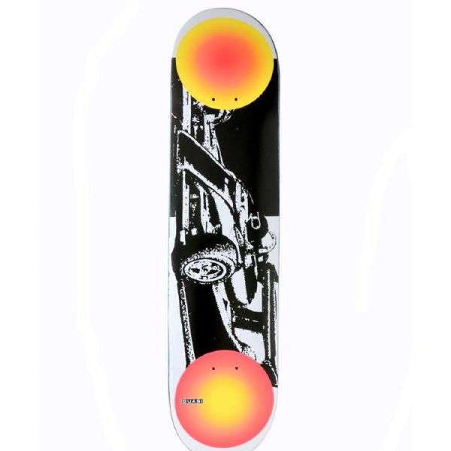 Skateboards * | Official Quasi. Fast Car Ii Team Deck 8.0. White/Orange.