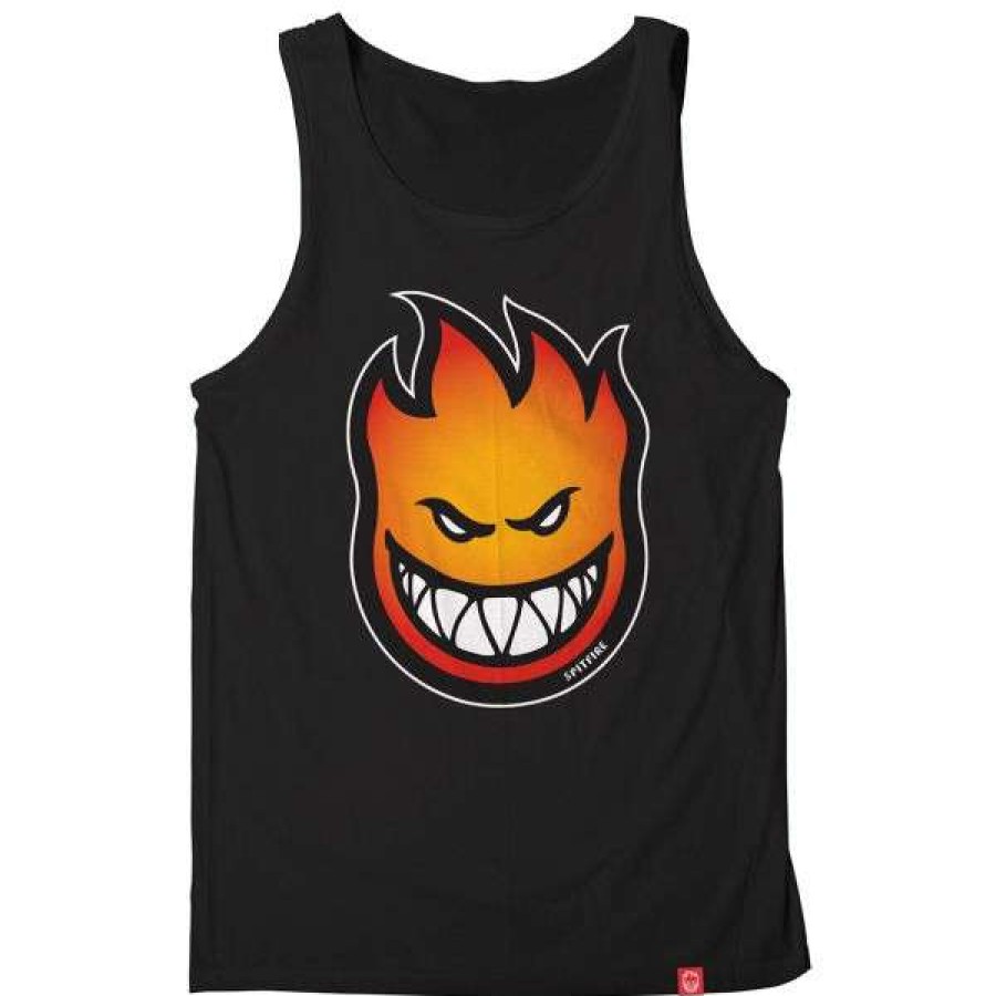 Clothing * | Best Sale Spitfire. Bighead Tank Fade Fill. Black/ Orange.