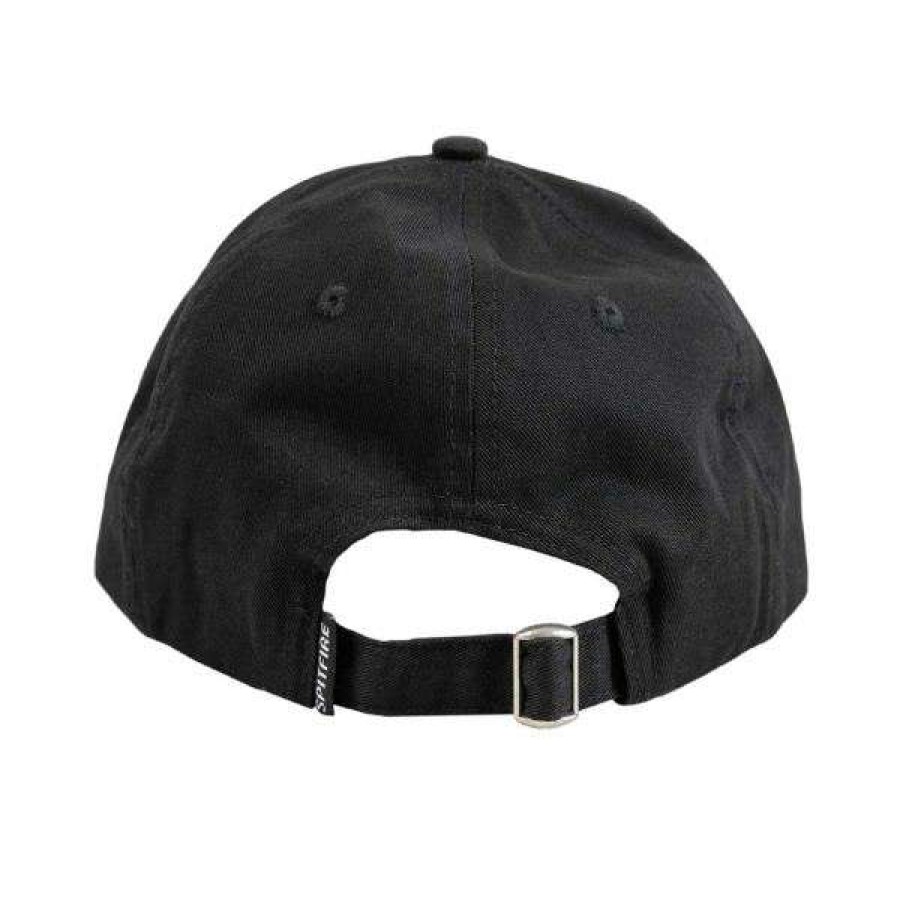 Clothing * | Top Selling Spitfire. Classic 87 Swirl Strapback Hat. Black/Grey.