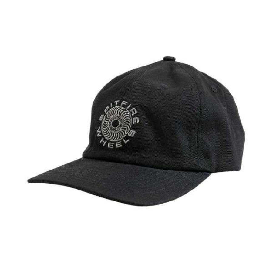 Clothing * | Top Selling Spitfire. Classic 87 Swirl Strapback Hat. Black/Grey.