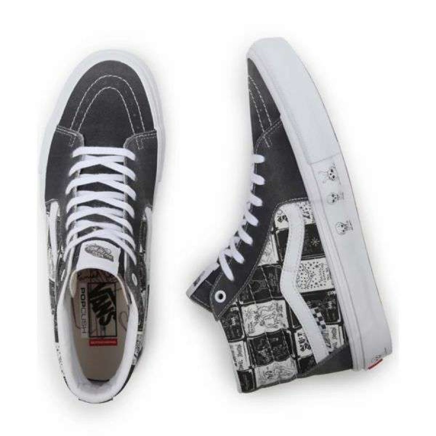 Shoes * | Tendy Style Vans. Daniel Johnston Skate Sk8-Hi. Raven/White.