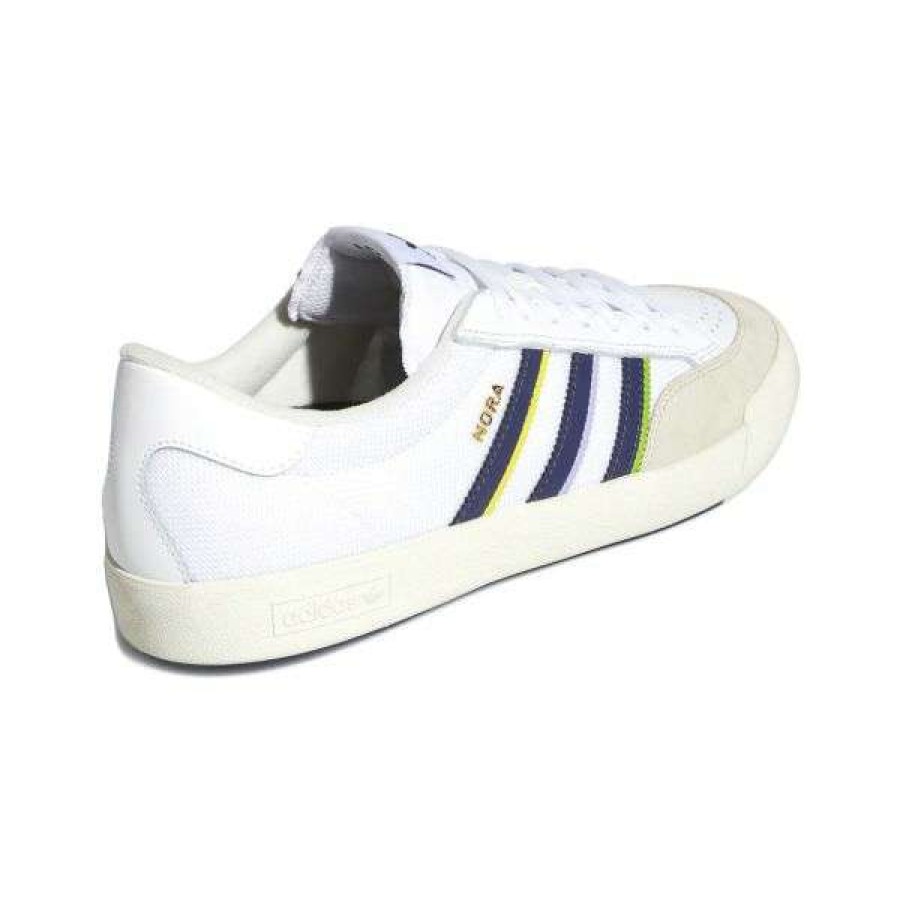 Shoes * | Discount Store Adidas Skateboarding. Nora Pro. Cloud White / Shadow Navy / Gold Metallic.