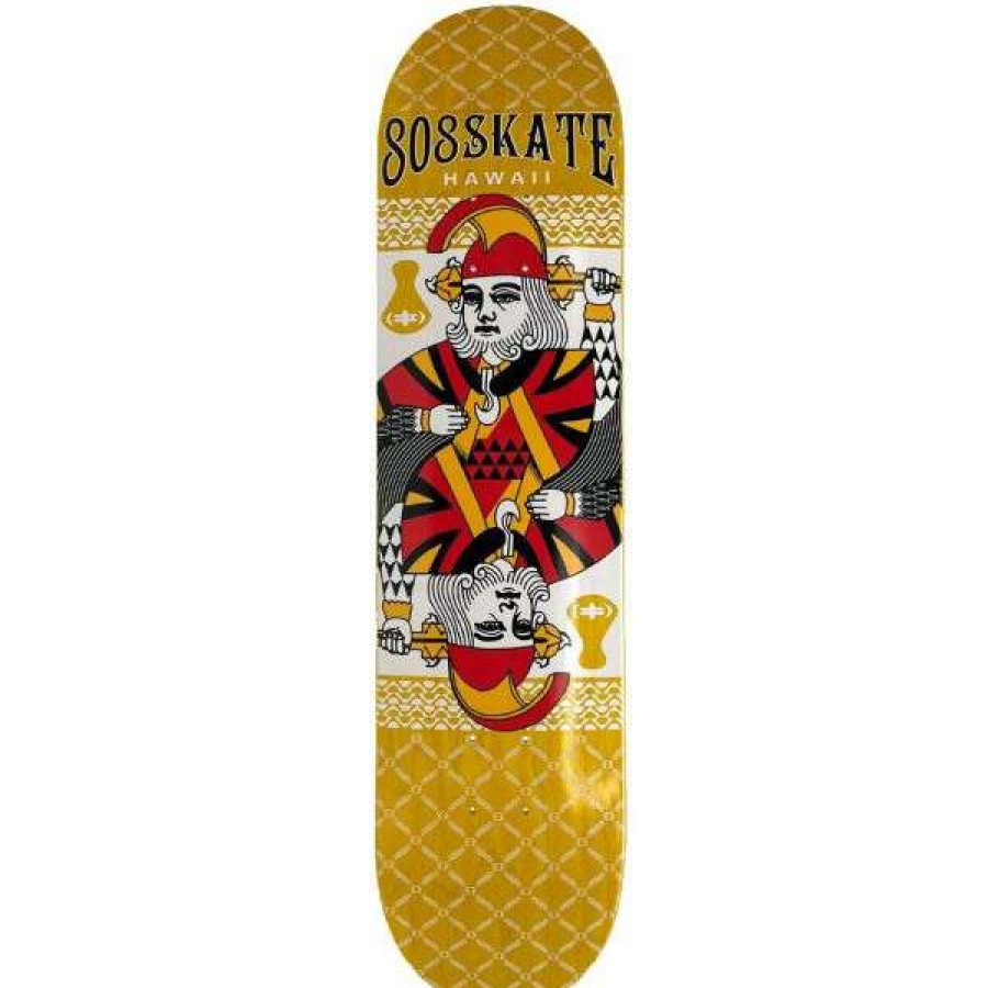 Skateboards * | Classical 808 Skate. Ali'I Card 7.75 Deck. Yellow Bottom Veneer.