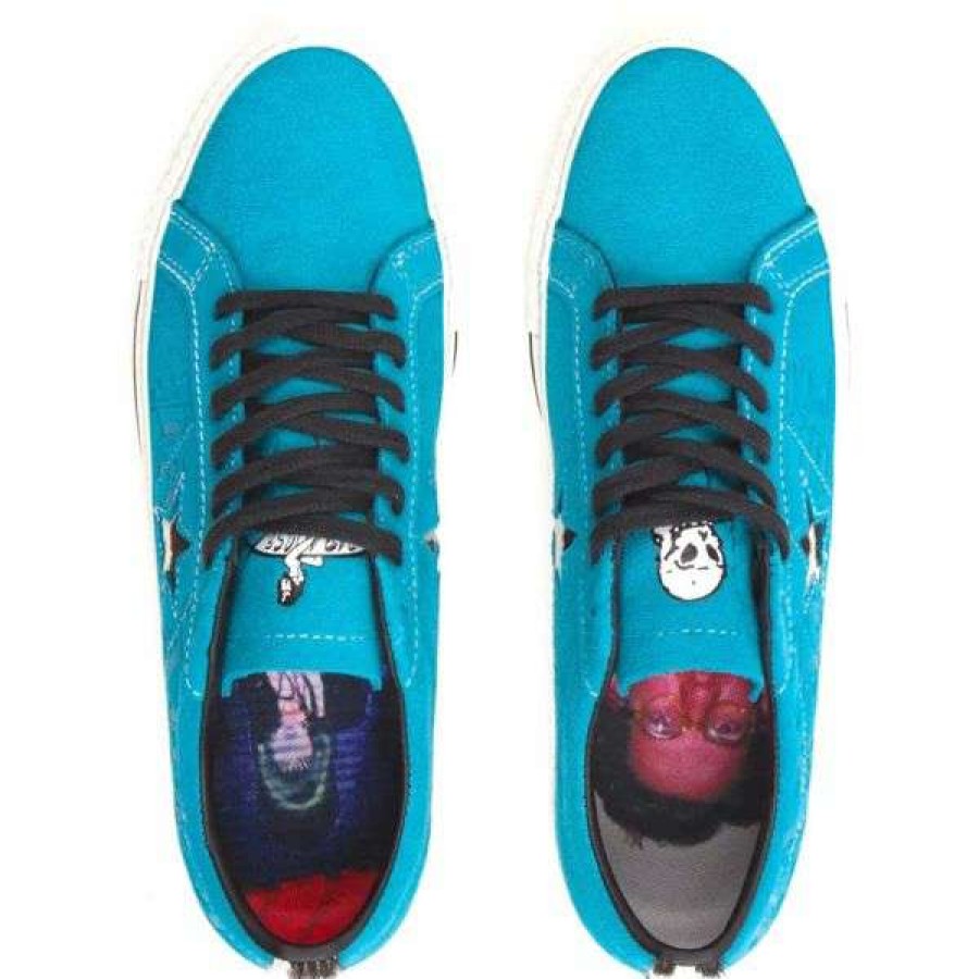 Shoes * | Best Sale Converse Cons. One Star Sean Pablo. Rapid Teal/ Black/ Egret.