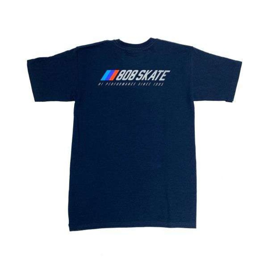 Clothing * | High Quality 808 Skate. Performance T-Shirt. Navy.