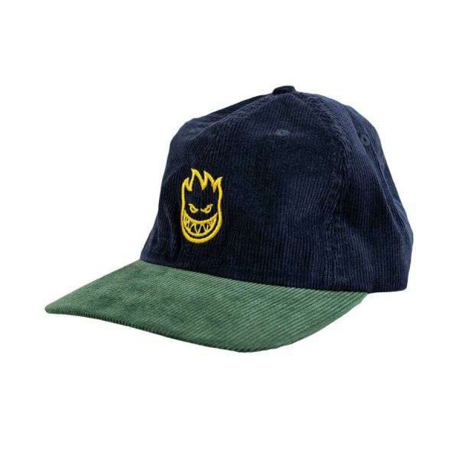 Clothing * | New Arrivals Spitfire. Lil Bighead Strapback Hat. Navy/Dark Green.