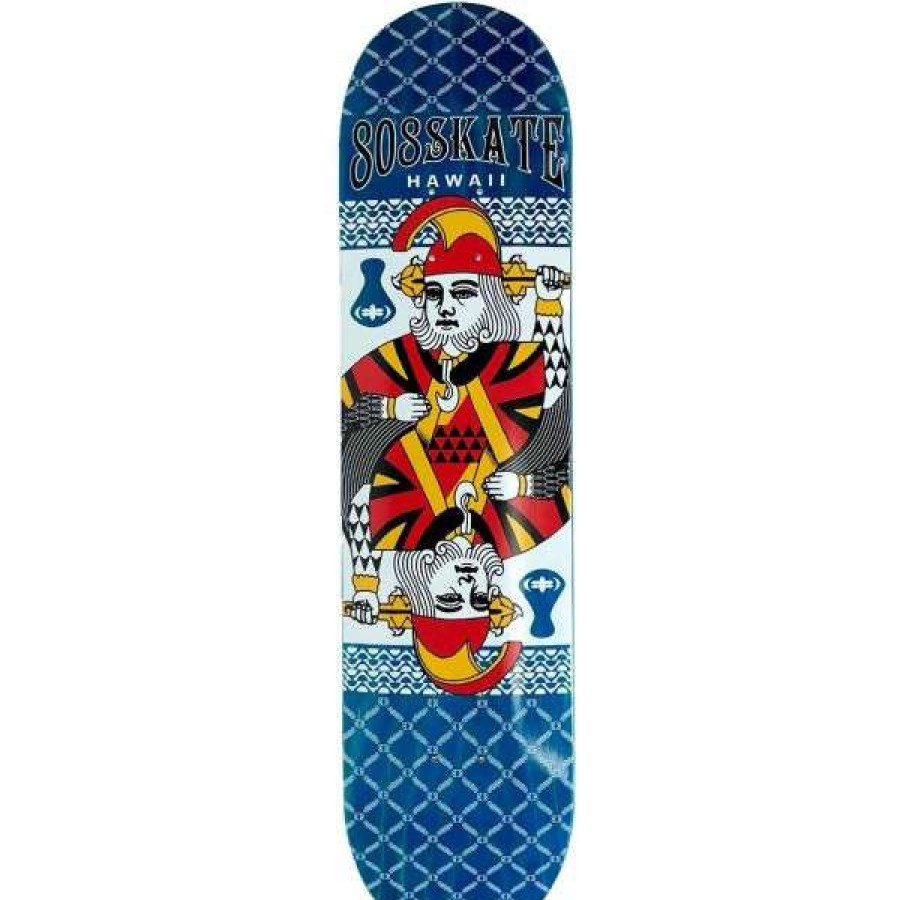 Skateboards * | Discount 808 Skate. Ali'I Card 8.0 Deck. Blue Bottom Veneer.