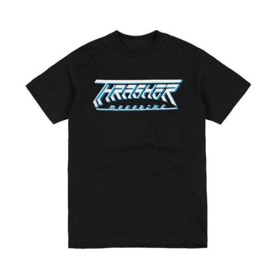 Clothing * | Special Thrasher. Future Logo T Shirt. Black.