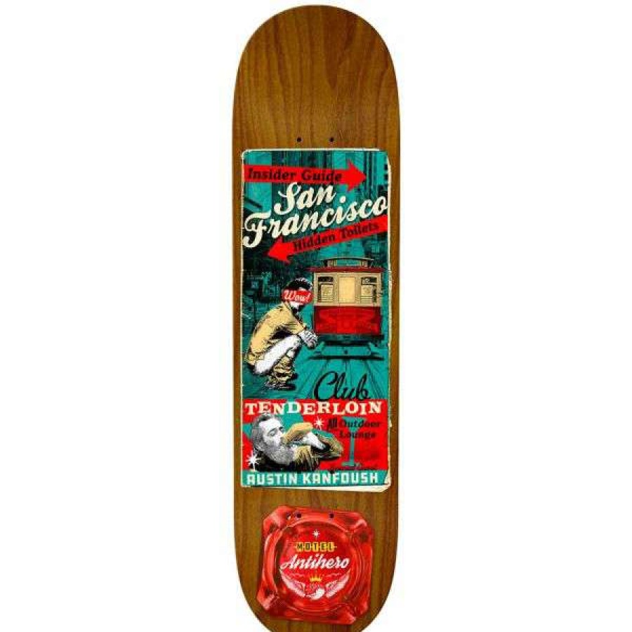 Skateboards * | New Threads Anti-Hero. Kanfoush Motel18 Pro Deck 8.12. Assorted Color Veneers.