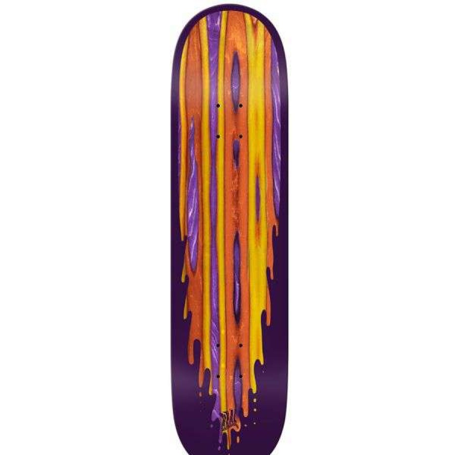 Skateboards * | High Quality Real. Spectrum Distortion Team Deck 8.5 X 31.8 14.25 Wb. Purple/Multi.